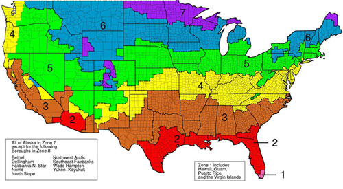 r-value insulation map based on climate in Alabama
